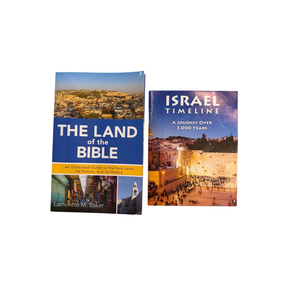 Israel Holy Land Book Map Set Land of the Bible Via Dolorosa Timeline Guide